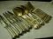 Victorian Sterling Gold Gilt George Adams Silversmith 1850 London Set of 18