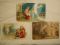 1910-1912 Christmas Post Cards Lot of Three Used 1 Cent
