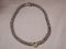 Lagos Caviar 18KT Gold .925 Diamond Open Circle Collar Two Tone