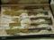 .800 Silver and Gold fish Serving 5 piece Set perfect just tarnished
