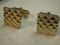 Gold Filled Square Checkerboard diamond cut Cufflinks 12kt 1/20