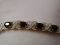 Sterling Vermeil Sapphire and Diamond XO  7.5 Inches long