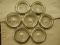 Vintage Sterling wrapped Crystal Coasters set of 7