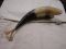 Carved Cow Horn Antler Whale Sculpture Folk Art 12" powder horn