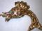 Fish braided woven chatelaine 2 1/2" Pin Pearl Body turquoise eye 11" chain