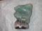 Green & Purple Fluorite Crystal polished three tier sculpture