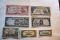 Lot of 7 Japanese Military Money World War II Red Rupees