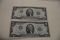 1976 Two Consecutive Notes Fed Reserve District New York UNC
