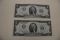 1976 Two Consecutive Notes Fed Reserve District New York UNC