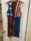 Vintage Red White Blue Leather Fringe USA Celebration handstitched Vest