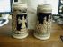 GERZ floral Navy Ecru set of 2 8 1/2″ tall Gute Waid /Jagers Freud -Muchen