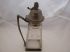 Antique Cherub topped Pewter glass etched pitcher