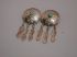 Long Turquoise Feather Disc dangling earrings 2 1/4″