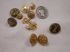 Lot of 11 Pins and Buttons Gold Brass Eagle Military Deer Buck