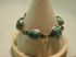Vintage Teardrop and round Turquoise Sterling bezel set Bracelet 7 inches