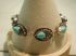Tear Drop Turquoise set in Ovals filigree Bracelet 7 1/2 inches