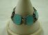 Polished Turquoise Flat Geometric 20mm Bracelet 7 inches