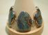 Sunset Chrysocolla-Malachite Dramatic Cuff Sterling Toggle Bracelet 8 1/2 Inches