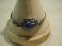 Blue Cabochon Quartz Sterling 8 in Toggle Bali bracelet