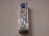 Antique 800 Silver Retro Lipstick Holder Filigree Scroll Chalcedony stone