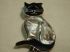 Alpaca Mexico Silver Black Cat Abalone shell body Pin