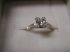 Platinum Half carat Natural Diamond vintage filigree round in square setting
