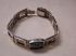 Ray Tracey Knifewing Segura 14KT and Sterling inlaid 7" window motif bracelet