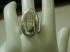 Minas Sterling and 14KT yellow inlaid Oval modern Sculptural 30 x 27