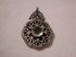 Sterling Galaxy Black Rhodium Crystal two tone checkerboard topaz 25mm