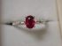 14KT white gold Ruby and Diamond 3/4 carat Size 7