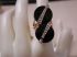 14KT vintage Drama Onyx Diamond double Exclamation Point 6.75