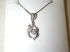 14KT white gold diamond petite matte swirl pendant drop 1/10 carat