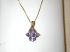 14KT yellow Purple Lavender Iolite pendant 1/2 carat