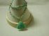14KT Jade Happy Buddha on polished barrel section necklace18inches