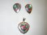 sterling Sensa Eustace Zuni Inlaid Heart and Earring set Stripe Geometric multi color stones