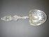 Sterling Repousse Pierced Heart Bowl serving spoon 8" unknown mark