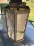 Artglass Hexagon column cylinder ceiling hanging fixture 17 x 9