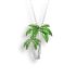 Nicole Barr Green Palm Tree Necklace Sterling Silver Enameled 18" adj chain
