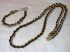 Trifari signed Twist Black bead and Gold Necklace 28" & Bracelet 7"