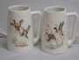 Waterfowl Hyalyn pair Porcelain Mugs stamped Hyalyn 641 USA