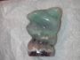 Green & Purple Fluorite Crystal polished three tier sculpture