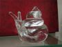 Snail Marcoli Sweden clear Crystal clear swirl Figurine 5" signed numbered B.62