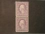 US 489 Pair Purple George Washington 3 Cent Stamp - Never hinged 1911