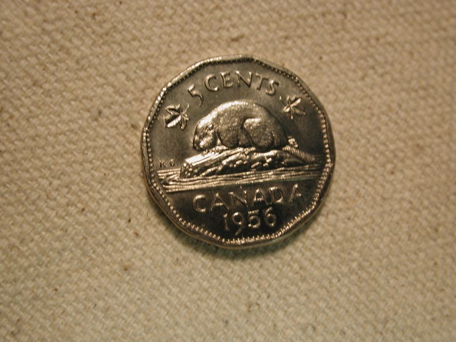 1956 Canada Five Cents  Gem Uncirculated #KM50a